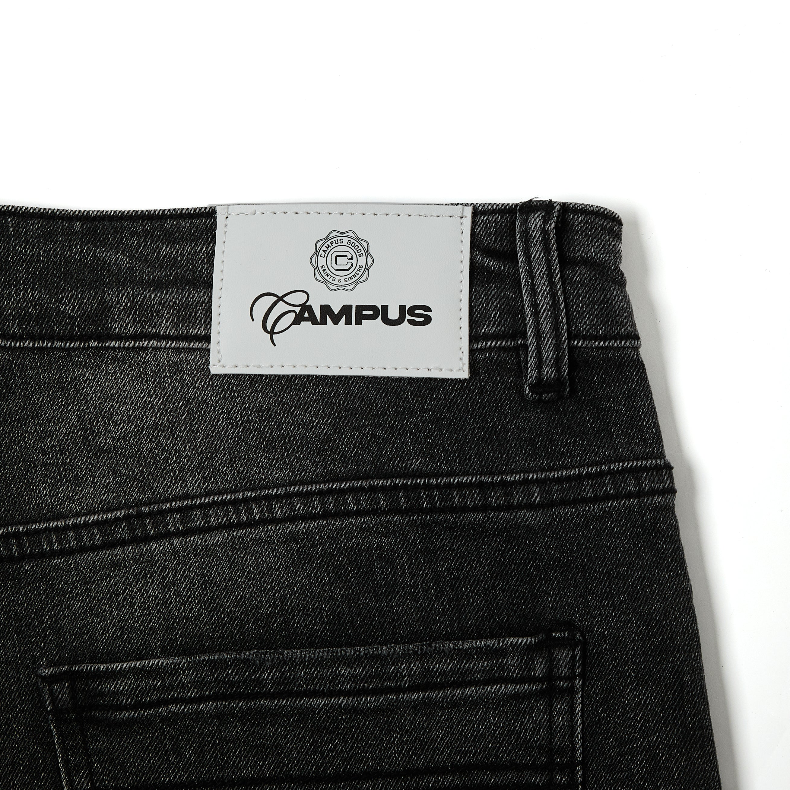 Postcard Jorts (Black Wash)